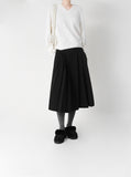 Modern Classic Pleated Midi Skirt