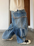 Wave Washed Balloon Cargo Denim