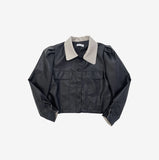 Belia Color Matching Leather Jacket