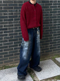 Dirty Washed Super Wide Denim