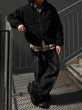 Oil Washed Dark Black Denim