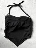 Rose shirring halter top