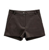 Desen Leather Patch Pants