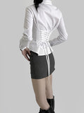 Striped skirt shorts