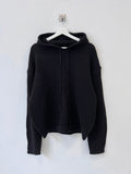 Drop Weaving Hooded Knitwear