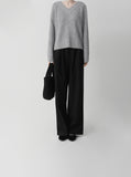 Wool Ribbed V-Neck Knitwear