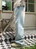Kuje Tin Washing Light Blue Wide Denim