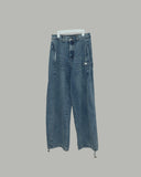 Snap Button Denim Pants