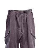 Purple Dying Curved Cargo Pants