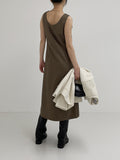 Two-Way Boatneck Sleeveless Long One Piece