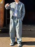 Tuck Medium Washed Denim JK