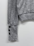 Alpha button V-neck loose fit knit