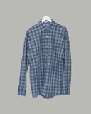 curd over check shirt