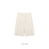 Basic Cotton Two Tuck Bermuda Pants