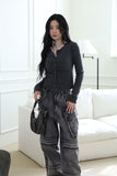 Pulli ribbed shirring tee