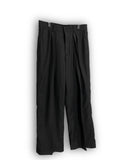 Pleated multi-tuck long wide slacks trouser