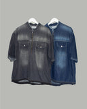 Nurse denim short sleeve shirt