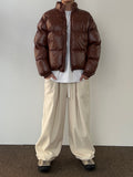 Golden pleated balloon banding pants