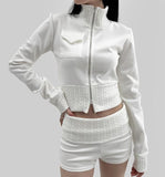 Phuket High Neck Knit Zip-up