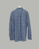 curd over check shirt
