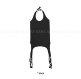 (2-WAY) LAYERED STRAP HALTER TOP