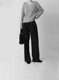Wool Ribbed V-Neck Knitwear