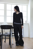 Halter layered T-shirt