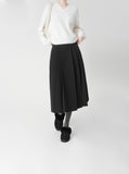 Modern Classic Pleated Midi Skirt