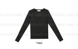 LACE TRIM V-NECK LONGSLEEVE