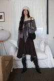 Antique Aru Off-Shoulder Cardigan