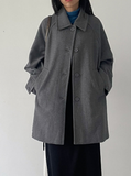 Flared Raglan Wool Half-Coat