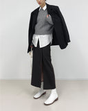 Hidden Wool Slit Skirt