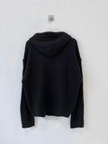 Drop Weaving Hooded Knitwear