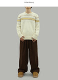 Nordic boucle pattern round knit