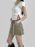 Roen Slit U-neck Tee