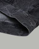 Biker Washed Denim Jacket