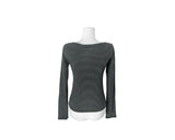 Rube Stripe V-Neck Button Long Sleeve T-Shirt