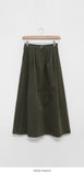 Lovey pin tuck cotton banding long skirt FW ver