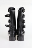 Bio strap long leather boots