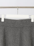 Flared Ribbed Long Skirt
