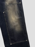 Teen Washing Lost Rivet Denim Pants