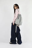 Folding line wide pants