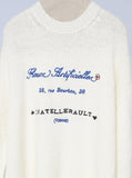 Lauren Lettering Embroidery Knit