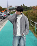 Notty Knit Hood Zip Up