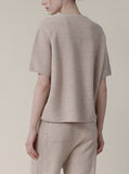 [Premium] Bird Whole Garment Short Sleeve Knit