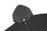 Tibber Stripe Knit Hood Zip-up