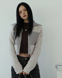 May color matching fur zip-up