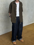 Non-fade raw wide denim