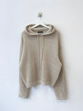 Drop Weaving Hooded Knitwear