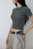 Rivet Pigment Crop Tee